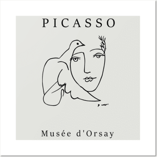 Picasso abstract women line art Posters and Art